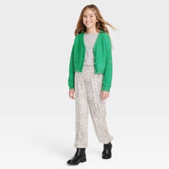 Green Eyelash Cardigan Sweater - Picture 10 of 10